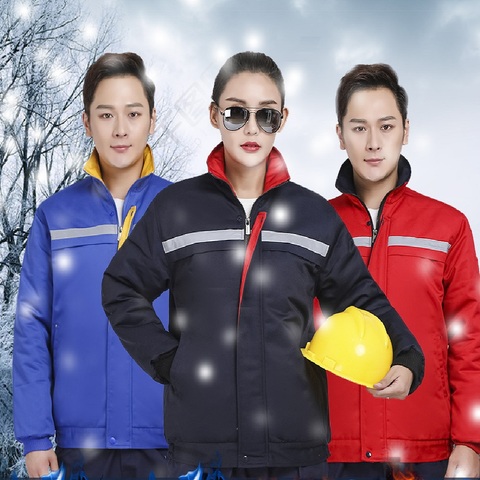 Winter Work Clothing For Men Women Reflective Cold Protection Warm Machine Repairmen Workshop Jacket Coat Wear Resistant Uniform ► Photo 1/1