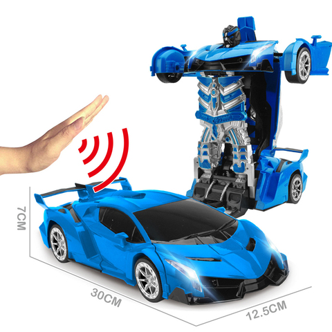 2.4Ghz Induction Transformation Robot Car 1:14 Deformation RC Car Toy led Light Electric Fightint Robot Models Gift for Boy Y156 ► Photo 1/6