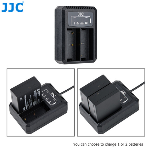 JJC USB Dual Battery Charger for Olympus OM-D E-M1 Mark III, OM-D E-M1 Mark II, OM-D E-M1X Replaces Olympus BLH-1 ► Photo 1/6