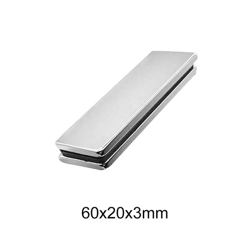 1~15PCS 60x20x3 mm square powerful magnet 60mm X 20mm N35 Strong Neodymium Magnets 60x20x3mm Permanent Magnet sheet 60*20*3 mm ► Photo 1/6
