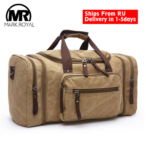 MARKROYAL Mens Canvas Travel Duffel Male Large Capacity Travel Bags Travel Tote Carry on Crossbody bag Overnight Dropshipping ► Photo 1/6