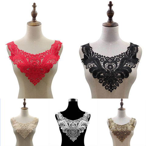 High Quality False Collar For Lady Fashion Fake Collar Lace Neckline Collars Women Neckband Applique Fabric Collarband ► Photo 1/6