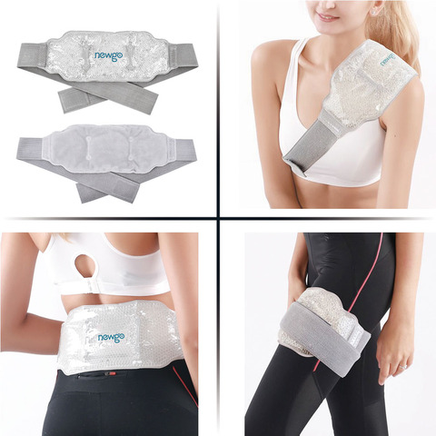Reusable Ice Pack For Injuries Gel Wrap Hot Cold Therapy Pain Relief with Straps Back Shoulders Waist Refrigerator Cooler Bag ► Photo 1/6