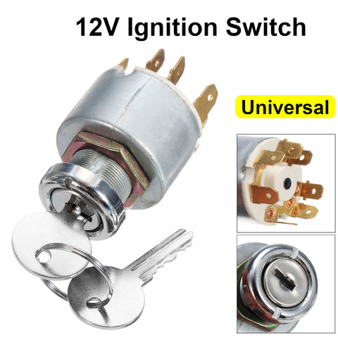 Universal Car Motorcycle Boat 12V 4 Position ON OFF Start Ignition Lock Switch Control +2 Keys For Lucas SPB501 ► Photo 1/6