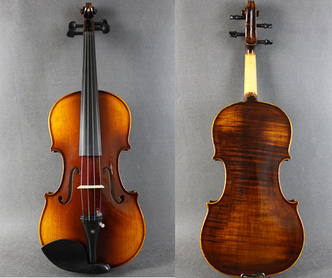 4/4  Violin One Piece back скрипка 4/4 바이올린 كمان Strong tone Very Good Flame 4/4 Violin Free Case and Bow ► Photo 1/6