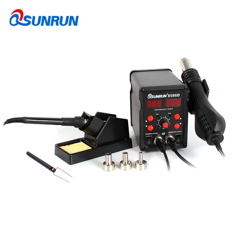 8586D Hot Air Gun Soldering Station Two-in-One Electric Soldering Iron Constant Temperature Adjustable Hot Air Dual Digital Disp ► Photo 1/6