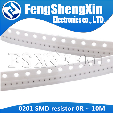 100pcs/lot  0201 SMD resistor 0R ~ 10M 1/20W 0 1 10 100 150 220 330 ohm 1K 2.2K 10K 100K 0R 1R 10R 100R 150R 220R 330R ► Photo 1/5