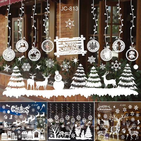 Christmas Wall Window Christmas Stickers Christmas Decoration For Home 2022 Merry Christmas Ornaments Xmas Navidad New Year 2022 ► Photo 1/6