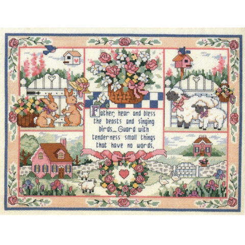 Top Quality Beautiful Lovely Counted Cross Stitch Kit The Natural Animals and Garden Flowers Little House Dim03731 Free Shipping ► Photo 1/4