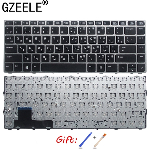 Russian Laptop keyboard for HP EliteBook Folio 9470M 9470 9480 9480M 702843-001 RU Replace Keyboard Silver ► Photo 1/5