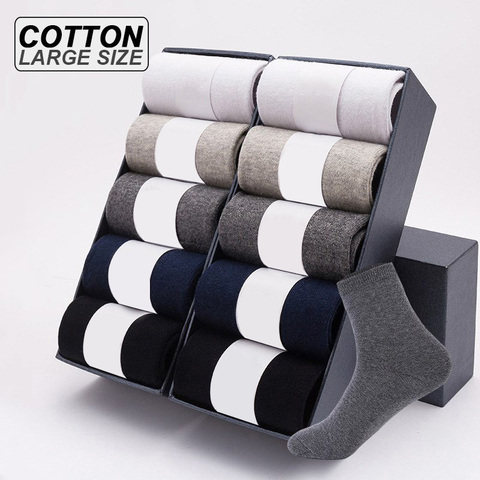 ZTOET Brand Men's Cotton Socks High Quality Black Business Soft Breathable Winter Male Long Socks New Style Plus Size (6-14) ► Photo 1/6