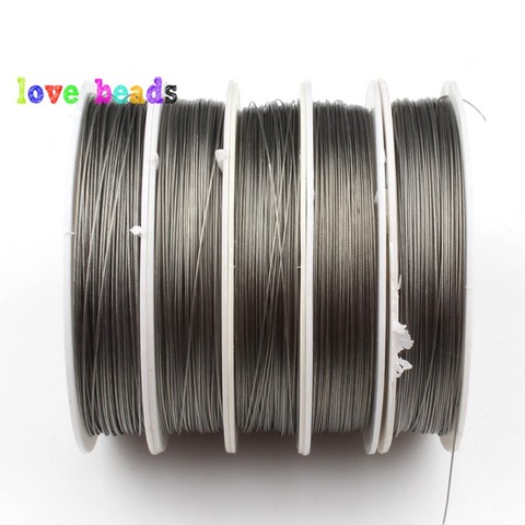 Steel Color Tone Beading Wire 0.3/0.38/0.45mm Coated Stainless Steel Cord Line Handmade DIY for Jewelry Making Finding Bracelet ► Photo 1/6