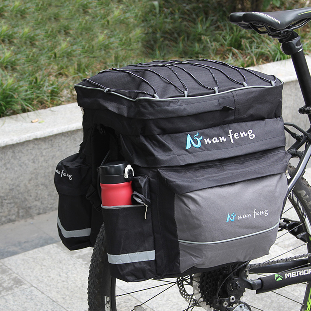 Bike Bicycle Rear Rack Pannier Bag Waterproof Rear Seat Bag Storage Carrier