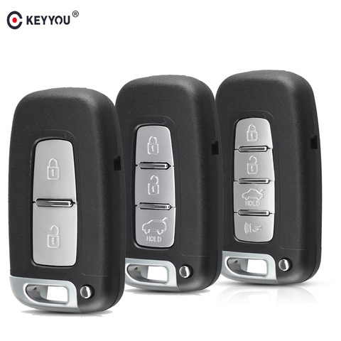 KEYYOU 2 3 4 Buttons Rmote Key Shell Case Fob For Kia For I30 I45 Ix35 Genesis Equus Veloster Tucson Sonata Elantra HY18 Blade ► Photo 1/6