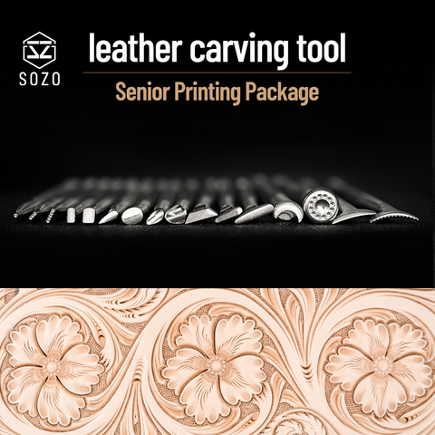 SOZO Professional printing package Leather Work Stamping Tool Saddle make Carving Pattern 304 Stainless streel Stamps 10/16/21 ► Photo 1/5