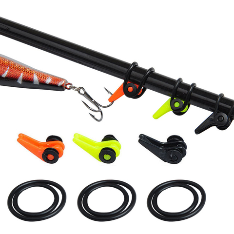 3 Pcs Fishing Rod Spoon Bait Treble Holder Hook Tier Hook Device Lure Tie Tackles Hooks Hanging ► Photo 1/4
