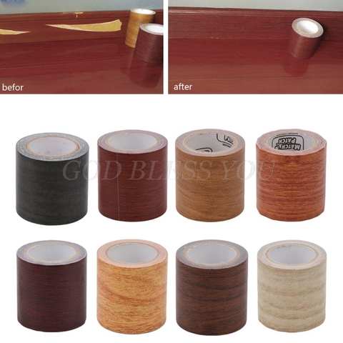 5M/Roll Realistic Woodgrain Repair Adhensive Duct Tape 8 Colors For Furniture Drop Shipping ► Photo 1/6