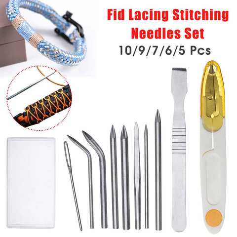 Stainless Steel Paracord Stitching Needles Set Portable Lacing Smoothing Tool For Rope Bracelet Knitting Needle ► Photo 1/6