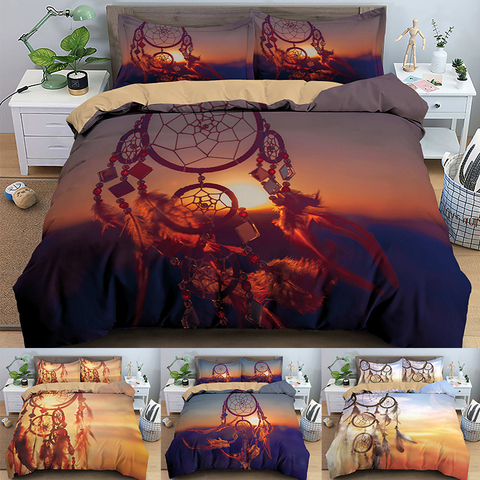 HD Printing DreamCatcher Design 2//3PCS Bed Duvet Cover Quilt  Set  linen Single/Twin/Double/Full/Queen/King Size ► Photo 1/6