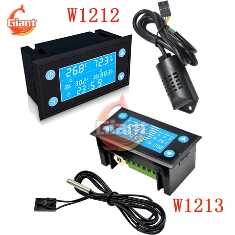 W1212 Digital Temperature Sensor Humidity Meter Thermometer Hygrometer Gauge Temperature Humidity Controller W1213 Thermostat ► Photo 1/6