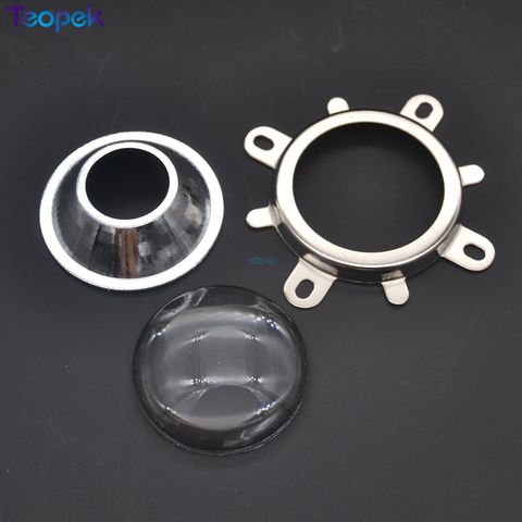 44mm LED Lens set 60 or 120 degree Lens + Round Hole Reflector Collimator + Fixied Bracket 3 in 1 Kit for COB LEDs ► Photo 1/6