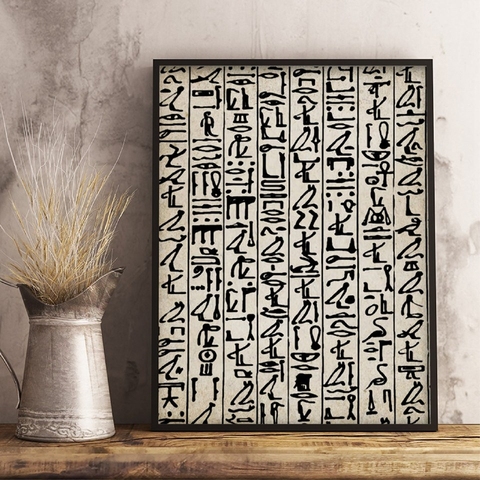 Print Wall Art Canvas Painting Abstract Poster Ancient Egyptian Hieroglyphics Writing Nordic Picture For Living Room Home Decor ► Photo 1/6