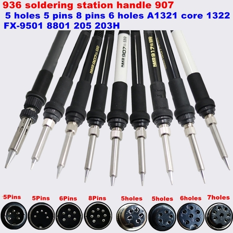 936 soldering station handle 907 5 holes 5 pins 8 pins 6 holes A1321 core 1322 FX-9501 8801 205 203H ► Photo 1/6
