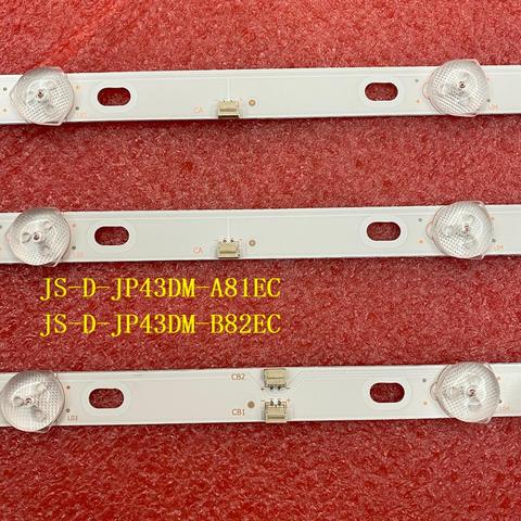 3pcs/set 828MM 8LED(6v) LED backlight strip for JS-D-JP43DM-A81EC  JS-D-JP43DM-B82EC (80227) E43DM1000 MCPCB ► Photo 1/6