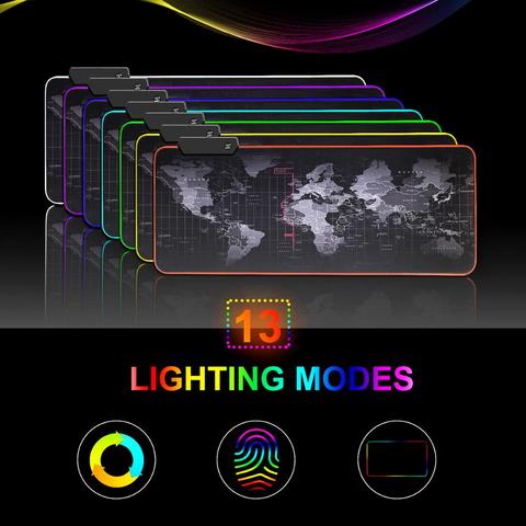Gaming Mouse Pad RGB Mouse Pad Gamer Mousepad LED Big Desk Mat For Mouse Large Surface Mause Pad Keyboard Computer Accessories ► Photo 1/1