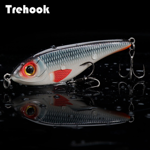 TREHOOK 68mm 9g Small Jerk Bait Wobblers Fishing Lure for Pike Sinking VIB Lures Ice Fishing Tackle Lure Hard Jerkbait Crankbait ► Photo 1/6