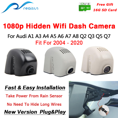 Realsun 1080P Car DVR Wifi Dash Camera Video Recorder Dual Lens Easy Installation For Audi A1 A3 A4 A5 A6 A7 A8 Q2 Q3 Q5 Q7 ► Photo 1/6