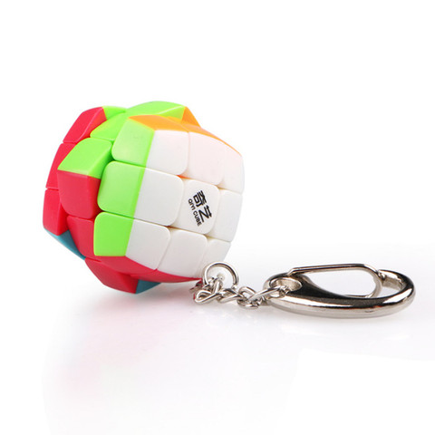 QiYi Mini Bread Keychain MoFangGe Ivy jinzita 3x3 Magic Cube puzzle  Pendant Chain cubo magico Educational Toys Children ► Photo 1/6