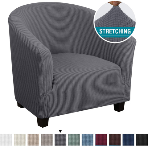 High Stretch Spandex  Coffee Tub Sofa Armchair Seat Cover Protector Washable Furniture Slipcover Easy-install Home Chair Decor ► Photo 1/6