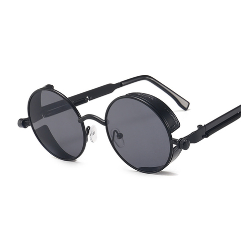 Classic Gothic Steampunk Sunglasses Women Brand Designer Vintage Round Metal Frame Sun Glasses Female Male High Quality UV400 ► Photo 1/6