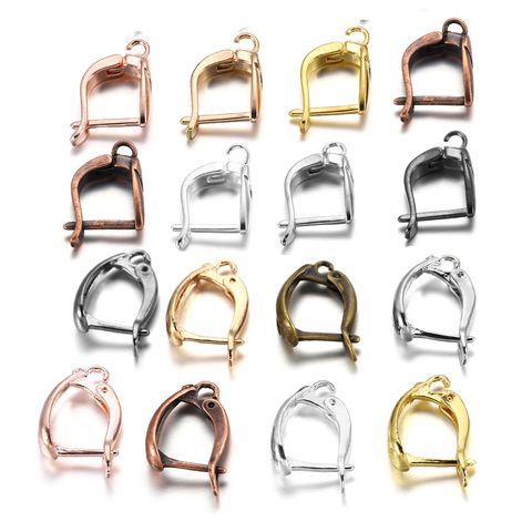 6-12Pcs/lot Gold Color French Earring Hooks Lever Back Open Loop Setting for DIY Earring Clips Clasp Jewelry Making Accessories ► Photo 1/6
