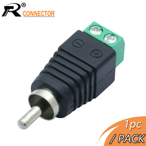 R Connector 1pc CCTV Phono RCA Male Plug TO AV Terminal Connector Video AV Balun International Standard ► Photo 1/6