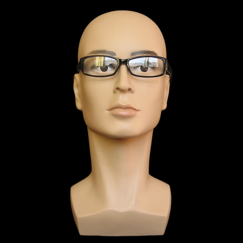 Bald Male Mannequin FRP Manikin Head Model Wig Glass Hat Headset Display ► Photo 1/1