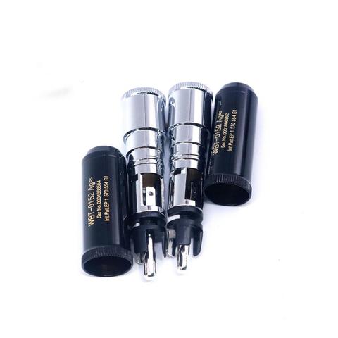 HiFi Audio 0152AG Hi-End  DIY Silver Plated Male RCA  Plugs Connector Jack for  Interconnector Cable ► Photo 1/6