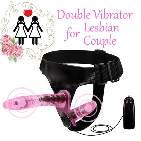 YEMA Strapon Multispeed Double Dual Dildo Vibrators for Women Lesbian Strap on Sex Toys for Woman Couple Erotic Toys Sex Games ► Photo 1/6