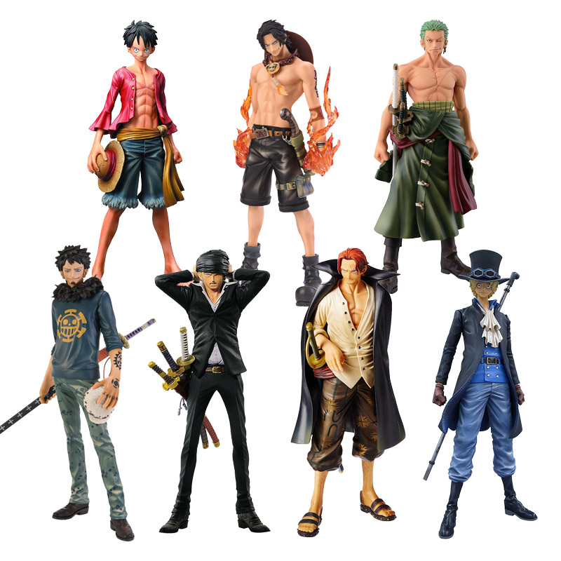 Anime One Piece Luffy Zoro Dracule Mihawk Ace Movable Action Figure PVC Toys 
