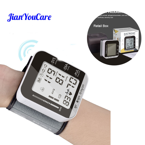 Health Care Automatic Wrist Blood Pressure Monitor Case Digital LCD Wrist Cuff Blood Pressure Meter Esfingomanometro Tonometer ► Photo 1/6