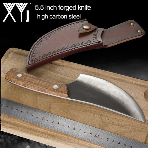 XYj  Serbian Camping Cleaver Knife  Full Tang Kitchen Knives Butcher Slaughter Knife Handmade Chef Knife Gift Sheath Covers Case ► Photo 1/6