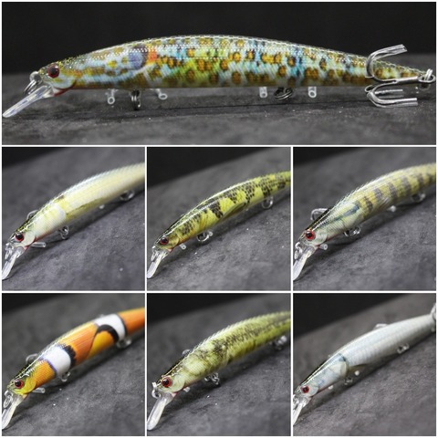 wLure 12.7cm 12.5g Lifelike Colors 3 Upgraded Treble Hooks Tight Action Jerkbait Slow Floating Minnow Fishing Lure HM672 ► Photo 1/6