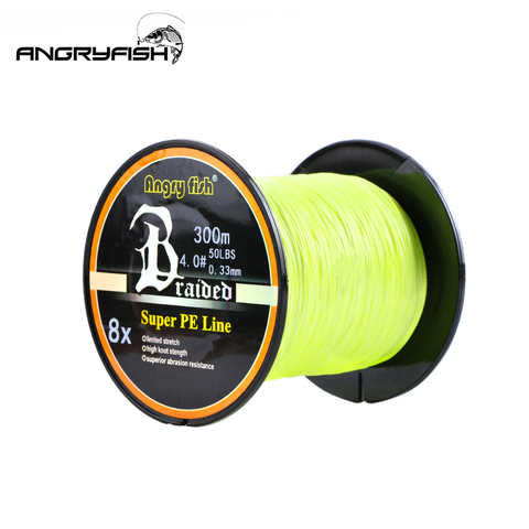 Angryfish 300 Meters 8 Strands Braided Fishing Line High endurance 8 Colors Super PE Line ► Photo 1/5