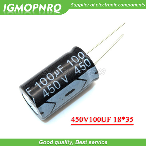 5PCS 450V100UF 100uf450v 18*35 450v 100uf 18x35 Electro Electrolytic capacitor ► Photo 1/1