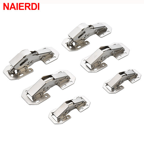 4PCS NAIERDI 3 Inch Cabinet Hydraulic Hinge 90 Degree No-Drilling Hole Cupboard Door Soft Close Hinges 4 Inch Furniture Hinge ► Photo 1/6