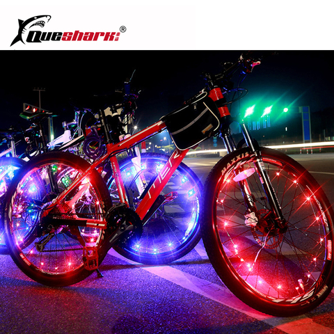 Queshark Professional 6 Colors 2.2M/20LED Bicycle Wheel Lights  Mountain Road Riding Cycling Motorcycle Spoke Flash Lamp Lights ► Photo 1/6
