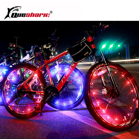Queshark Professional 6 Colors 2.2M/20LED Bicycle Wheel Lights  Mountain Road Riding Cycling Motorcycle Spoke Flash Lamp Lights ► Photo 1/6
