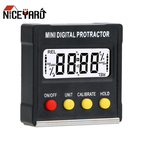 NICEYARD Electronic Level Box Digital Angle Finder Mini Digital Protractor Inclinometer 360 Degree Bevel Box Magnetic Base ► Photo 1/6