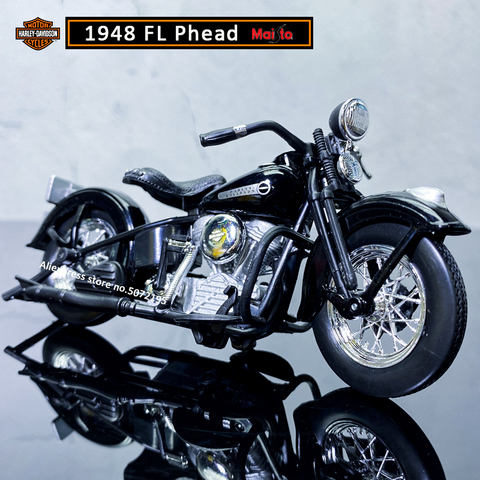 Maisto NEW 1:18 HARLEY-DAVIDSON 1948 FL Phead Alloy Diecast Motorcycle Model Workable Toy For Children Gifts Toy Collection ► Photo 1/6